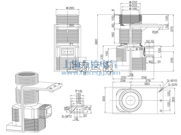 ldbj9-40.5电流互感器外形尺寸图