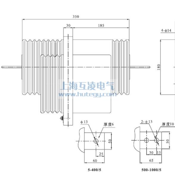 LFZB8-10B电流互感器侧视图