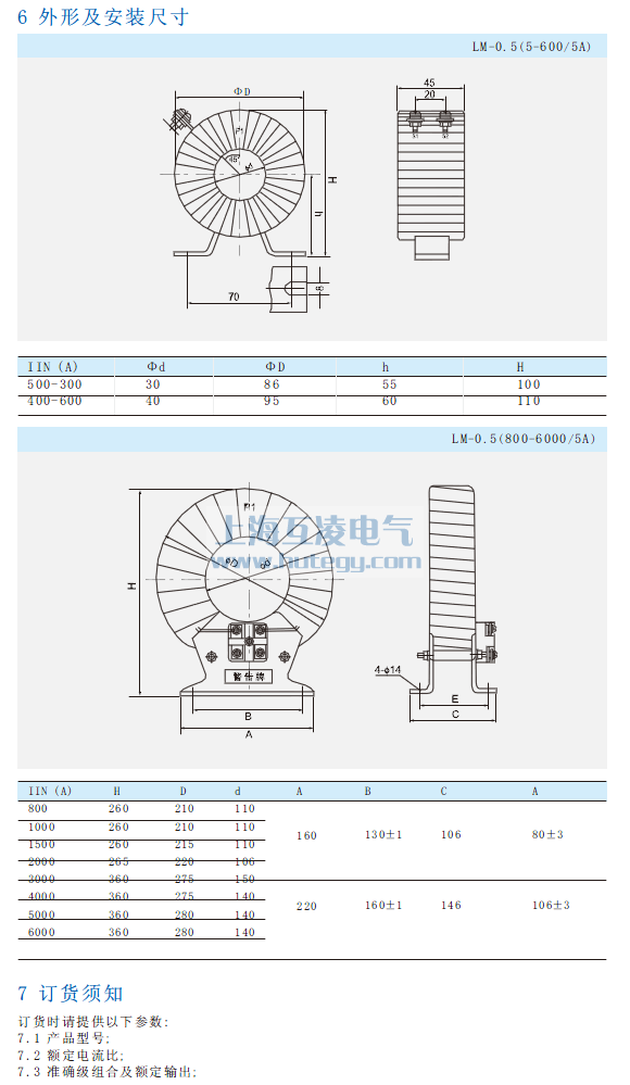 LM-0.5电流互感器尺寸图