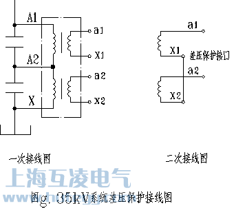 全封闭干式放电线圈35kv系统差压保护接线图