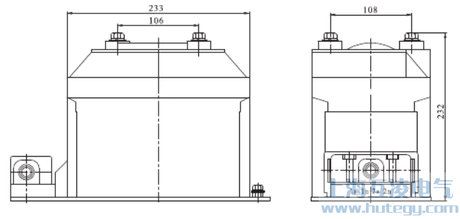 JDZ10-10 10000/100 0.2电压互感器尺寸图