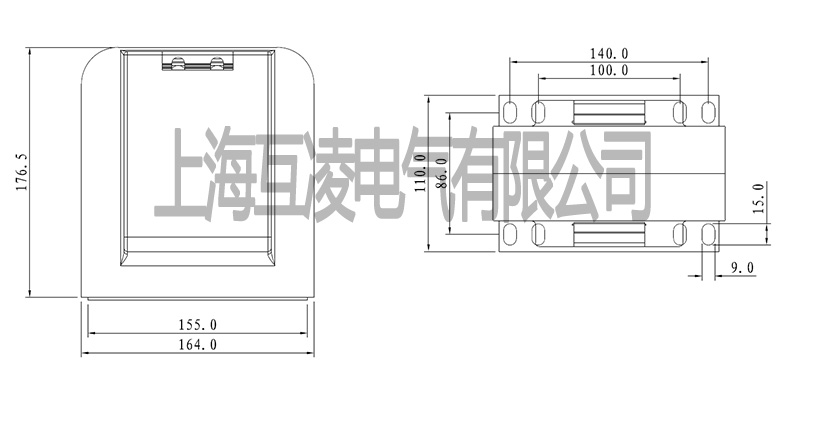 380/100 0.5 30va 安装尺寸图