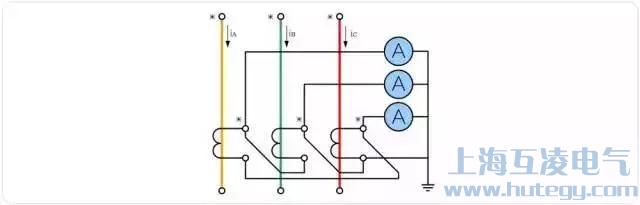 三相完全角形电流互感器接线图