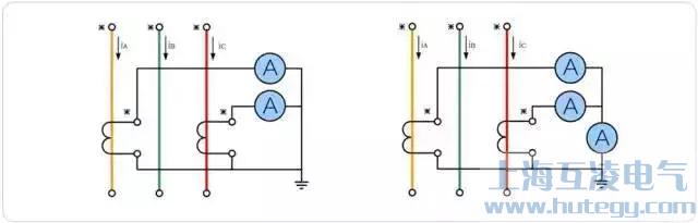 两相不完全星形接线形式电流互感器接线图