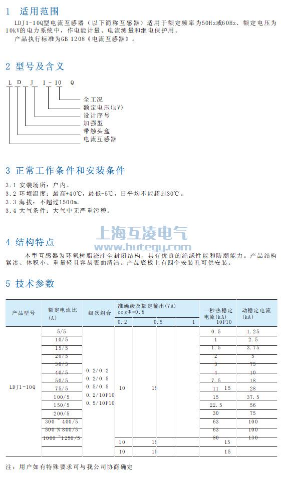 LDJ-10/210-Y参数图