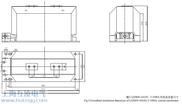 LZZBJ9-10A5G电流互感器外形尺寸