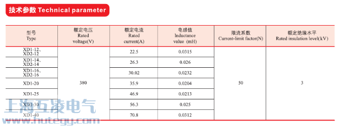 限流电抗器参数